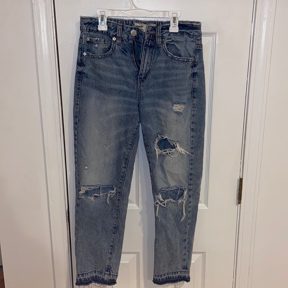 Garage distressed mom jeans!